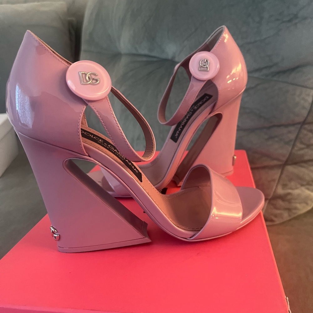 Dolce & Gabbana Pink Wedge Heels